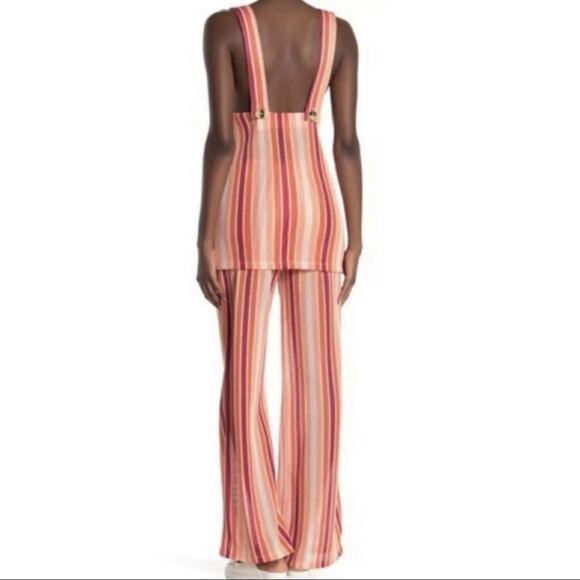 Free People |Two Piece 1970s Pantsuit Sunset S Bridgette - Picture 2 of 6